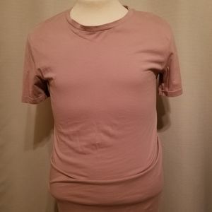 H&m  cream Pink  long tee small